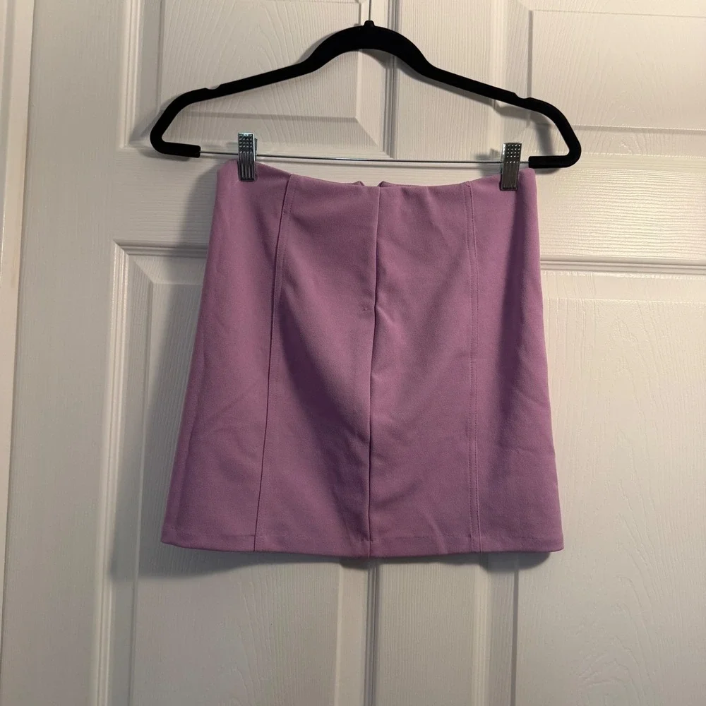 Zara Mini Skirt Purple Small Minimalist Career Night Out